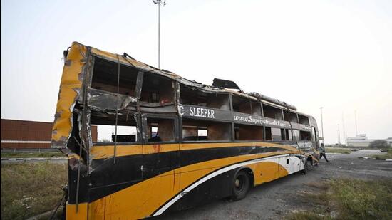 A sleeper bus overturned on the Purvanchal Expressway on February 23, 2026. (FILE PHOTO)