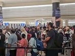 Abu Dhabi, Feb 28 (ANI): Passengers, including Indians stranded at Abu Dhabi airport amid flight disruptions and cancellations due to the situation in the Middle East, in Abu Dhabi on Saturday. (ANI Video Grab) Abu Dhabi, Feb 28 (ANI): Passengers, including Indians stranded at Abu Dhabi airport amid flight disruptions and cancellations due to the situation in the Middle East, in Abu Dhabi on Saturday. (ANI Video Grab)