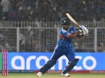 Sanju Samson of India batting against West Indies in ICC WC Mens T20 match at Eden Gardens in Kolkata, India, on Sunday, March 1