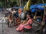 More than 100 families reside on the footpath outside the Beaumont HFSI Pre-Primary School and the Podar School in Powai (Hindustan Times)