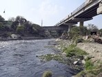 The Najafgarh drain is 57.14km long and has a complex system of 150 big and small drains. (HT Archive)