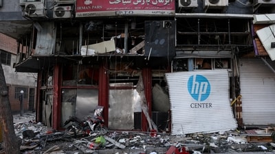 A damaged building in the aftermath of an Israeli and the U.S. strike on a police station, amid the U.S.-Israel conflict with Iran, in Tehran, Iran, March 2, 2026. Majid Asgaripour/WANA (West Asia News Agency) via REUTERS ATTENTION EDITORS - THIS PICTURE WAS PROVIDED BY A THIRD PARTY (via REUTERS)