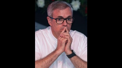 Jammu and Kashmir Chief Minister Omar Abdullah during the National Governance Conference titled 'Holistic Development of Districts: Transforming Governance for Viksit Bharat' at the Convention Centre, in Jammu, on Tuesday. (PTI) Jammu and Kashmir Chief Minister Omar Abdullah during the National Governance Conference titled 'Holistic Development of Districts: Transforming Governance for Viksit Bharat' at the Convention Centre, in Jammu, on Tuesday. (PTI)