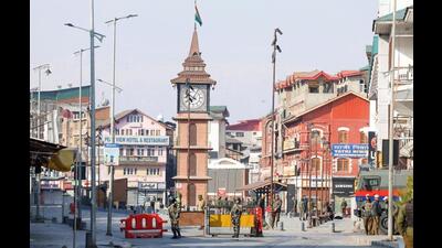 Security personnel stand guard at the Lal Chowk clock tower in Srinagar on Tuesday after a protest following the killing of Iran’s supreme leader Ayatollah Ali Khamenei in Israeli and US strikes on Saturday. (Reuters) Security personnel stand guard at the Lal Chowk clock tower in Srinagar on Tuesday after a protest following the killing of Iran’s supreme leader Ayatollah Ali Khamenei in Israeli and US strikes on Saturday. (Reuters)