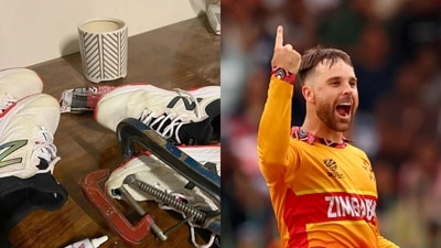 There was a time when Burl struggled to even afford a proper pair of cricket shoes (Ryan Burl X/AFP) There was a time when Burl struggled to even afford a proper pair of cricket shoes (Ryan Burl X/AFP)