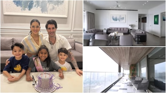 Sunny Leone showcased her elegant Mumbai penthouse, filled with personal art and meaningful decor.