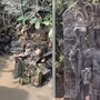 వాగులో బయటపడ్డ విష్ణుమూర్తి విగ్రహం