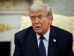 US President Donald Trump speaks during a meeting in the Oval Office of the White House amid the US-Iran war