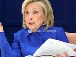 Former U.S. Secretary of State Hillary Clinton testifies behind closed doors to a congressional panel about her ties to the late sex offender Jeffrey Epstein, in a still image from video taken in Chappaqua, New York, U.S. February 26, 2026. (GOP Oversight/Handout via REUTERS)