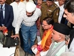  Pushkar Singh Dhami inspects preparations at Bairagi Camp in Haridwar ahead of Union Home Minister Amit Shah’s proposed visit on March 7.
