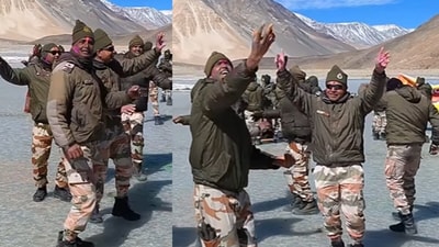 The ITBP shared the video of the celebrations on Instagram. (@ itbp_official/Instagram) The ITBP shared the video of the celebrations on Instagram. (@ itbp_official/Instagram)