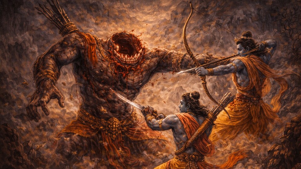 রামায়ণের রহস্যময় রাক্ষস কবন্ধ! মাথা ও ঘাড়হীন এক দানব