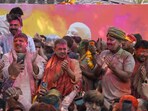 Kejriwal at Sisodia’s residence during the Holi event as the CBI challenges the discharge order in the Delhi High Court.
