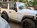 The Thar involved in the accident. (Parveen Kumar/HT)
