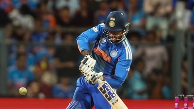 He faced only 7 deliveries, but in that time, Tilak Varma hit Jofra Archer for three sixes. A massive showing late on in the innings to push India towards the 250 mark, and a cameo befitting his new role. (SPORTZASIA) He faced only 7 deliveries, but in that time, Tilak Varma hit Jofra Archer for three sixes. A massive showing late on in the innings to push India towards the 250 mark, and a cameo befitting his new role. (SPORTZASIA)