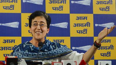 Delhi leader of opposition Atishi addresses a press conference, in New Delhi on Thursday. (Sathiya/ANI Photo) Delhi leader of opposition Atishi addresses a press conference, in New Delhi on Thursday. (Sathiya/ANI Photo)