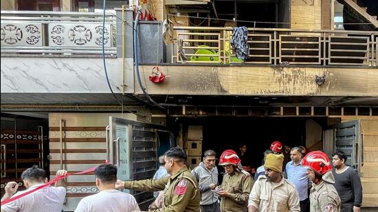 The site of the fire. (PTI)
