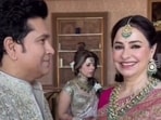 Anjali Tendulkar’s radiant BTS moment at son Arjun Tendulkar's star-studded wedding is too wholesome and is winning hearts on the internet. (Instagram/ nishisingh_muah and Eternity by Trinity)