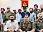 The accused in police custody in Ludhiana on Thursday. (HT Photo) The accused in police custody in Ludhiana on Thursday. (HT Photo)