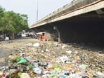 The open garbage dump near Bhai Chattar Singh Park. (HT Photo) The open garbage dump near Bhai Chattar Singh Park. (HT Photo)