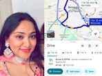 A Bengaluru woman chose a longer 47 km drive over a shorter route to escape traffic. A Bengaluru woman chose a longer 47 km drive over a shorter route to escape traffic.