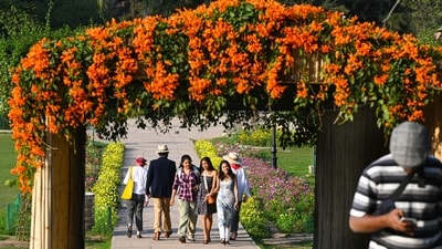 Gram it: Who says Holi is over? The riot of colours that Nature is creating at the Lodhi Garden is still here to prove everyone wrong! Amid the rising temperatures in the Capital, many visitors are heading here to catch the blooming beauties. (Photo: Arvind Yadav/HT)