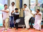 Leader of Opposition in the Lok Sabha Rahul Gandhi, Congress leader KC Venugopal and others during an interaction with students at Marian College, Kuttikkanam, in Idukki district, Kerala on Friday. (PTI)