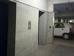 Lifts lying dysfunctional at Hazratganj Multi level parking in Lucknow on Thursday. (Animesh Mishra)