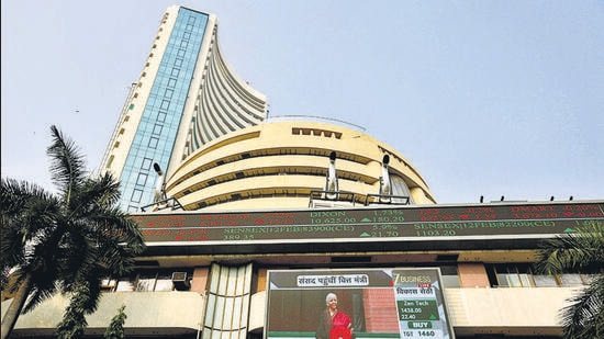 India's Finance Minister Nirmala Sitharaman is displayed on a screen outside the Bombay Stock Exchange (BSE) ahead of her budget speech in Mumbai, India, February 1, 2026. REUTERS/Francis Mascarenhas (REUTERS)
