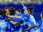 Indian women’s hockey team beat Uruguay 4-0 in their Pool B opener of the FIH World Cup Qualifiers. (Hockey India) Indian women’s hockey team beat Uruguay 4-0 in their Pool B opener of the FIH World Cup Qualifiers. (Hockey India)