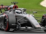 Audi's German driver Nico Hulkenberg drives during the qualifying session of the Formula One Australian Grand Prix