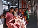 Gram it: The newly inaugurated Delhi Metro corridor, connecting Majlis Park and Maujpur-Babarpur, is now the latest selfie points for many commuters travelling on this route. Here's how some women passengers clicked a selfie, inside the Delhi Metro train inaugurated by Prime Minister Narendra Modi on Sunday.