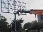 Priyanka Meena, Project Director of NHAI in Ludhiana, said she had recently inspected the site and directed officials to remove the illegal advertisements. (HT Photo) Priyanka Meena, Project Director of NHAI in Ludhiana, said she had recently inspected the site and directed officials to remove the illegal advertisements. (HT Photo)