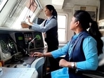 Women railway employees operating train number 65115 Bhatni-Ayodhya Dham MEMU from Gorakhpur Junction (Sourced)