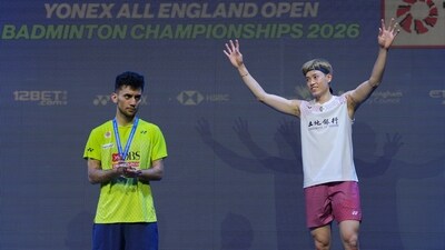 Lakshya Sen lost to Chinese Taipei's Lin Chun-yi in the men's singles final of the All England Open, in Birmingham on Sunday. (AP) Lakshya Sen lost to Chinese Taipei's Lin Chun-yi in the men's singles final of the All England Open, in Birmingham on Sunday. (AP)