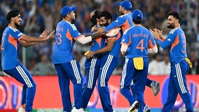 ఇండియా ఆటగాళ్ల ఆనందం (AFP) ఇండియా ఆటగాళ్ల ఆనందం (AFP)