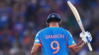 97*, 89, 89 – three performances in three must-win games, Sanju Samson delivering again and again when his team needed him the most. It was another masterful innings, with incredible acceleration – 8 sixes, as he rose to the top of the leaderboard. (AP)