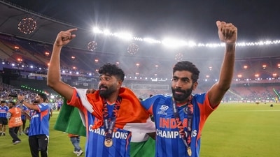 ‘I only believe in Jassi bhai’ – true in 2024, true in 2026, and will be true for much longer. Jasprit Bumrah the star of the show with player of the match in the final, but Mohammed Siraj the heart and soul of the team, even from the sidelines. (PTI) ‘I only believe in Jassi bhai’ – true in 2024, true in 2026, and will be true for much longer. Jasprit Bumrah the star of the show with player of the match in the final, but Mohammed Siraj the heart and soul of the team, even from the sidelines. (PTI)