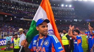 SKY's the limit. A T20I debutant at 30, a T20 World Cup winning captain at 35. For a team all about perseverance and coming back from the cold, captain Suryakumar Yadav is the leading man as a player who waited his turn, and ensured he took the perfect steps once he got there. (PTI) SKY's the limit. A T20I debutant at 30, a T20 World Cup winning captain at 35. For a team all about perseverance and coming back from the cold, captain Suryakumar Yadav is the leading man as a player who waited his turn, and ensured he took the perfect steps once he got there. (PTI)