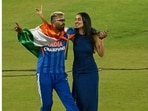 Mahieka Sharma's T20 World Cup final style decoded: Hardik Pandya and Mahieka's chemistry was on full display as they celebrated India's win together. (PTI)