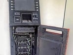 The ATM that was targeted by the miscreants near Jalandhar Bypass in Ludhiana on Saturday Night. (Manish/ HT)