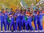 Indian squad celebrate with the trophy after winning the ICC Men's T20 Cricket World Cup 2026 final match against New Zealand, at Narendra Modi Stadium in Ahmedabad. Indian squad celebrate with the trophy after winning the ICC Men's T20 Cricket World Cup 2026 final match against New Zealand, at Narendra Modi Stadium in Ahmedabad.