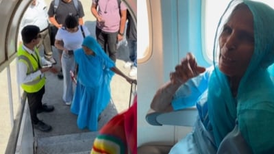 After she wondered how planes fly, a man surprised his grandmother with her first flight. (Instagram/rajpurohit_ravirazz)
