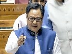 New Delhi, Mar 10 (ANI): Union Minister Kiren Rijiju speaks in Lok Sabha during the Budget Session, in New Delhi on Tuesday. (Sansad TV/ANI Video Grab)