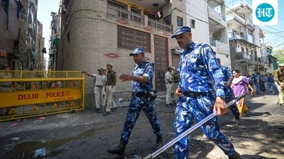 The Municipal Corporation of Delhi on Sunday carried out a demolition drive and razed illegal portions of a house linked to one of the accused in the Uttam Nagar Holi clash case The Municipal Corporation of Delhi on Sunday carried out a demolition drive and razed illegal portions of a house linked to one of the accused in the Uttam Nagar Holi clash case