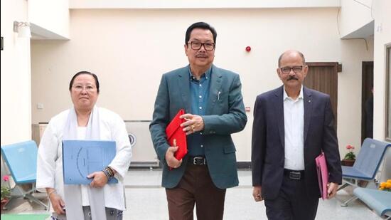 Arunachal Pradesh deputy chief minister Chowna Mein presented the state budget for 2026–27. (HT photo)