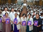 Indian Journal of Gastroenterology’s special issue on Women and Gastroenterology being released during a recent event at the Post Graduate Institute of Medical Education and Research, Chandigarh. (HT Photo)