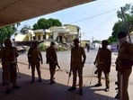 Police personnel deployed as a security measure after the imposition of Section 163 (File)