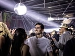 Patrons dance in an underground club used as a bomb shelter in Tel Aviv in Israel.