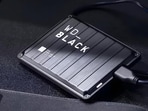 The WD_Black P10 Game Drive keeps things simple with a 2.5-inch hard drive, in an industrial design casing. (Vishal Mathur| HT Photo)